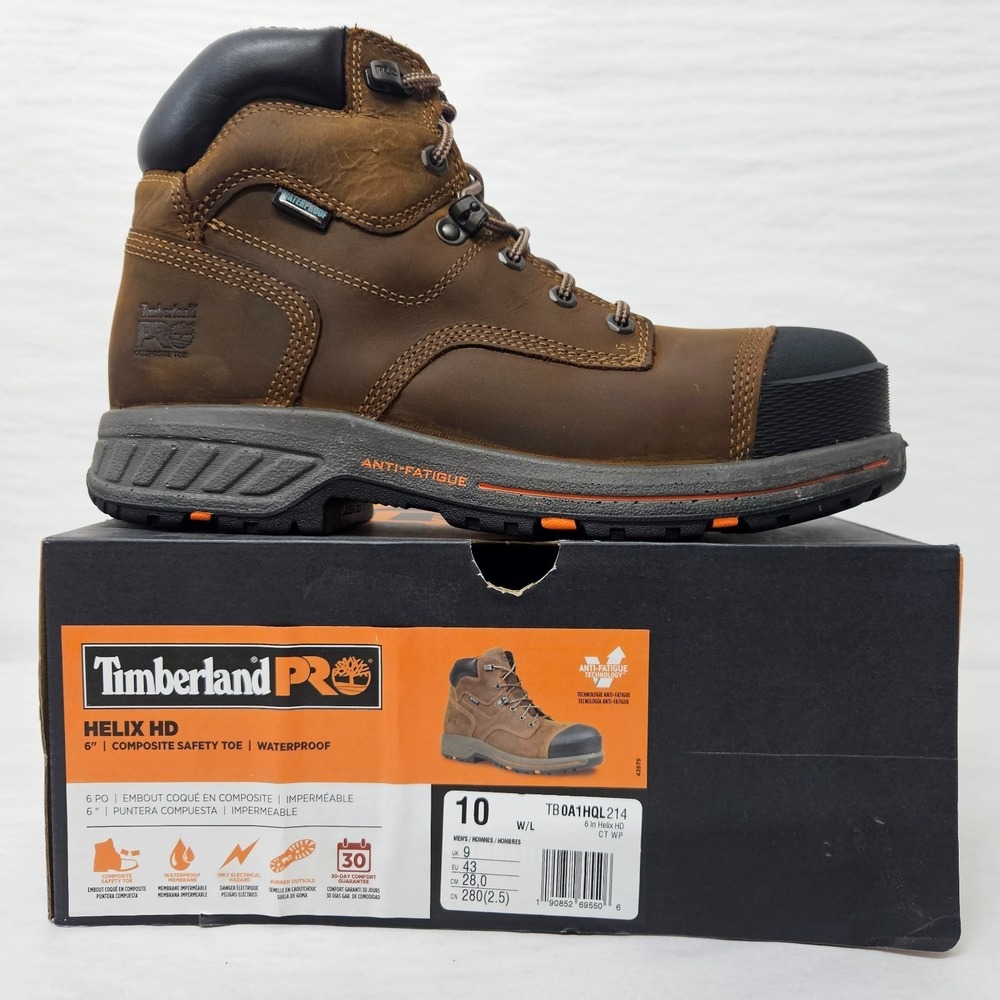 Timberland PRO Helix HD 6in Safety Work Boots TB0A1HQL214 Men's Size 10 Wide - Picture 3 of 12